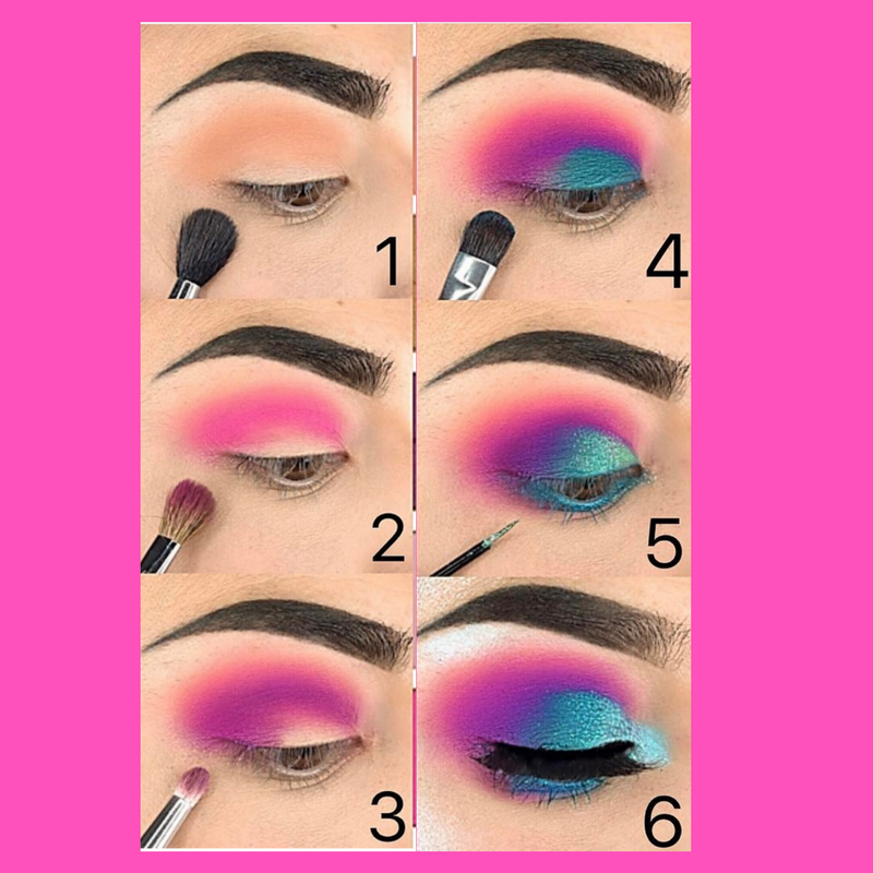 Colorful Eye Makeup Step By Step Saubhaya Makeup 3281